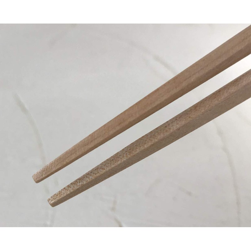 Alphax 909712 Chopsticks, Wood Grain 10.6 inches (27 cm), End-angle