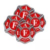 IAFF Stickers 2inch Decals 4 pack Firefighter Intl Maltese Cross