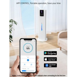 8L Smart Humidifiers for Bedroom Large Room, 2.1Gal Cool Mist Top Fill Diffuser Ambient Light, App & Remote Control, 3 Mist Modes, Quiet Humidifier for Home Office Plant