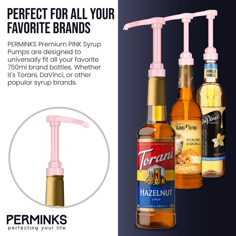 Premium Syrup Pump Compatible with Torani 750 ml Bottle, Davinci