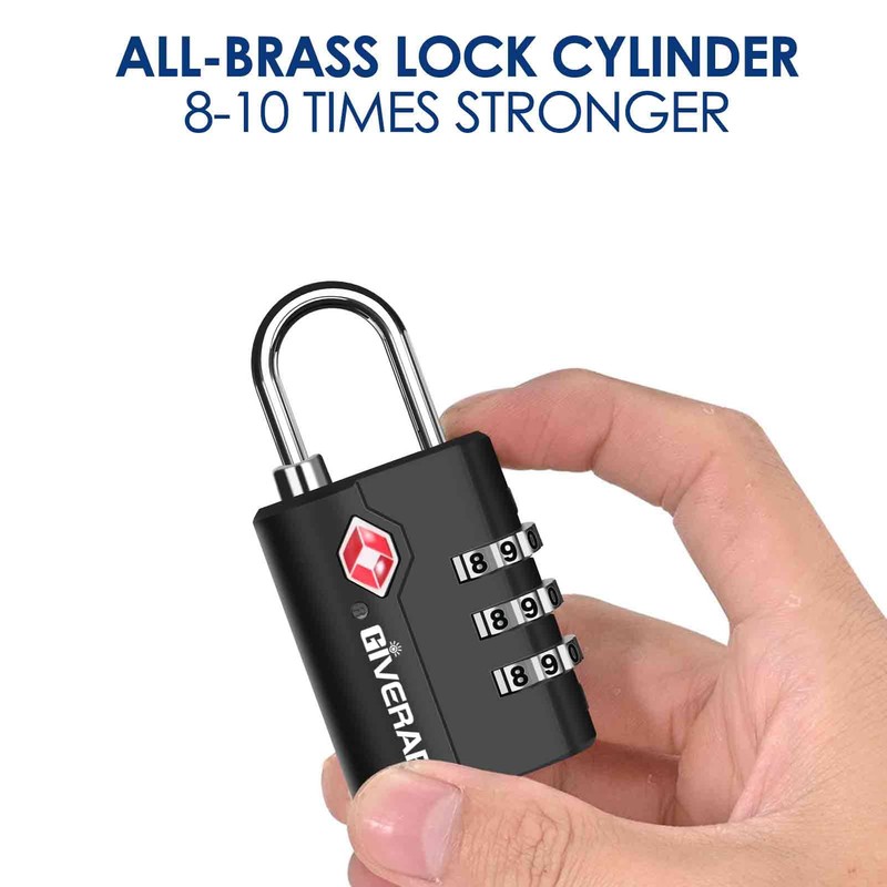 2 Pack TSA Approved Travel Luggage Locks, Suitcase Combination Lock,