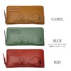 Peanuts Snoopy Round Zipper Long Wallet 73053 Cowhide Italian Leather