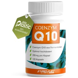 Q10 Capsules High Dose 120 x with 200 mg Coenzyme Q10 per Capsule - High-Quality Coenzyme Q10 (Vegan) from Fermentation - Laboratory Tested with Certificate - 100% Vegan - Supply for 4 Months
