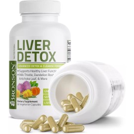 Liver Detox #1 cápsulas Naturales Para Limpiar El Higado Graso Inflamado Mal Aliento 60 Caps