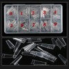 500 Pcs Natural False Nails, Long Coffin Nails Clear Coffin
