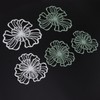 5PCS Metal Flower Wall Decor Iron Wall Art White Green