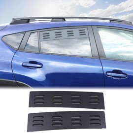 Aunginsy Aluminum Rear Side Window Louvers Air Vent Cover Compatible with Subaru Crosstrek 2024 2025 Rear Side Window Louvers Sun Shade Cover Wind Vent Air Deflector Decoration Exterior Accessories
