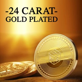 innoGadgets Physical Dogecoin Medal 24K Real Gold Plated True Collectible with Protective Case A must have for any Dogecoin fan!