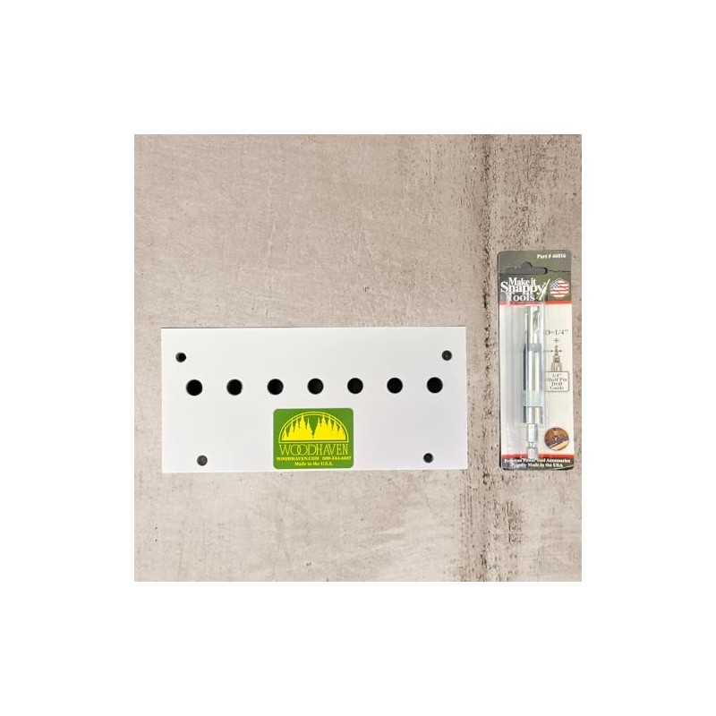 Woodhaven Shelf Pin Drilling Template for Adjustable Shelves with 1/4"