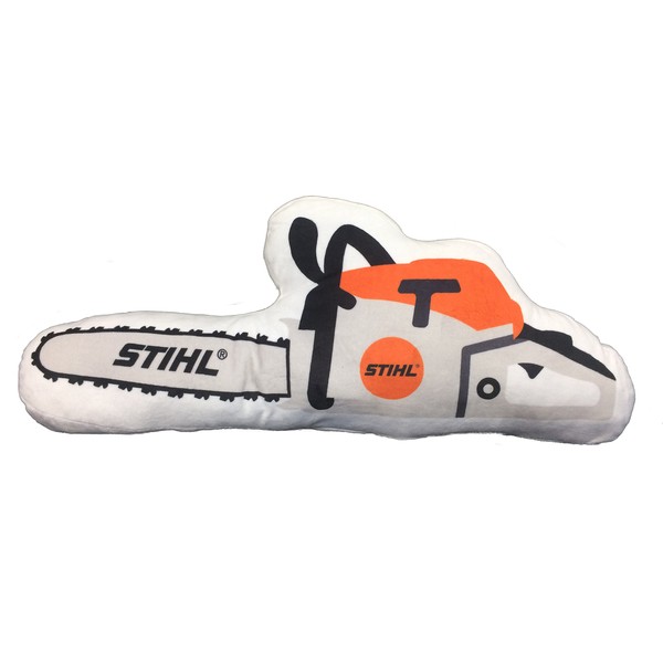 Stihl Chainsaw Shaped Cushion Made of Soft Plush Material Length Approx. 50 cm