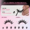 uCoolMe Lashes Cluster Lashes Strip Lashes Volumized False Eyelashes For