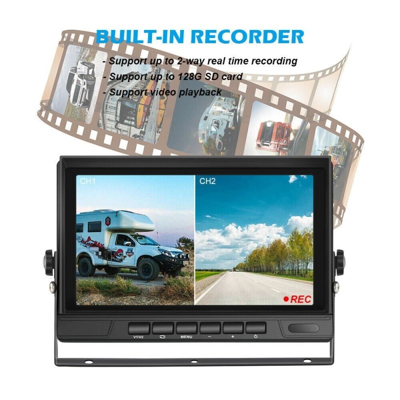 iPoster 7" Split 2 Screen DVR Monitor BSD 2x Metal