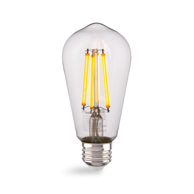 Maxlite F10ST19DLED927/JA81 10W ST19 Dimmable LED Bulb Enclosed Clear Filament,