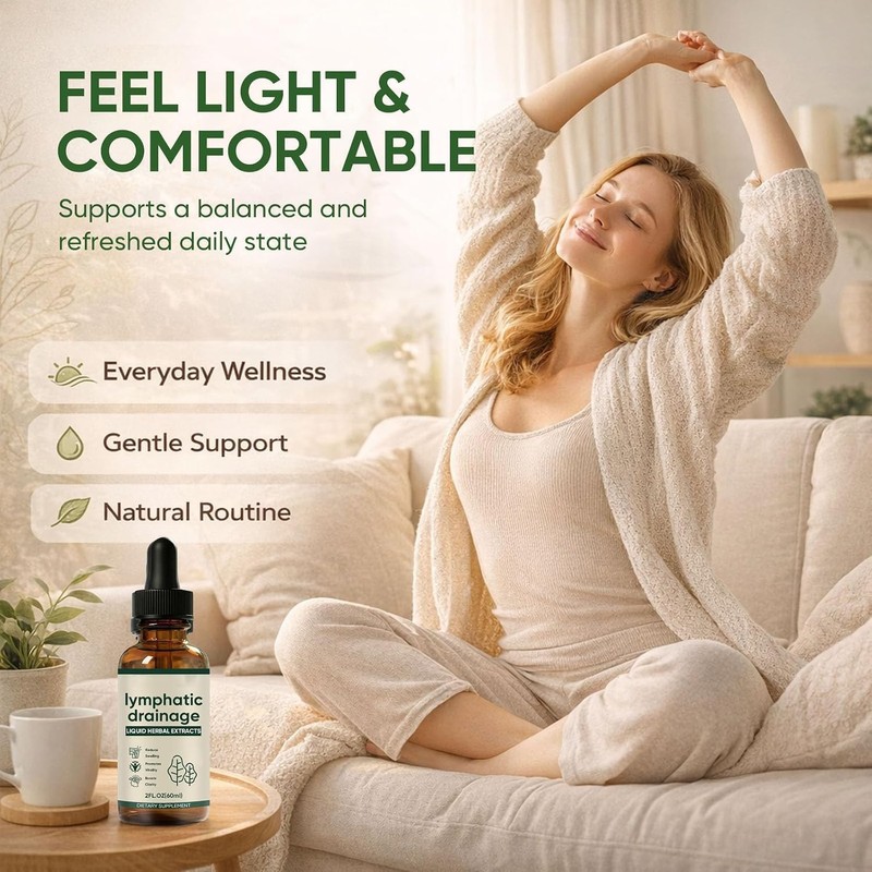 Lymphatic Drainage Drops,2026 New Lymphatic Drops, Natural Ingredients, for Men