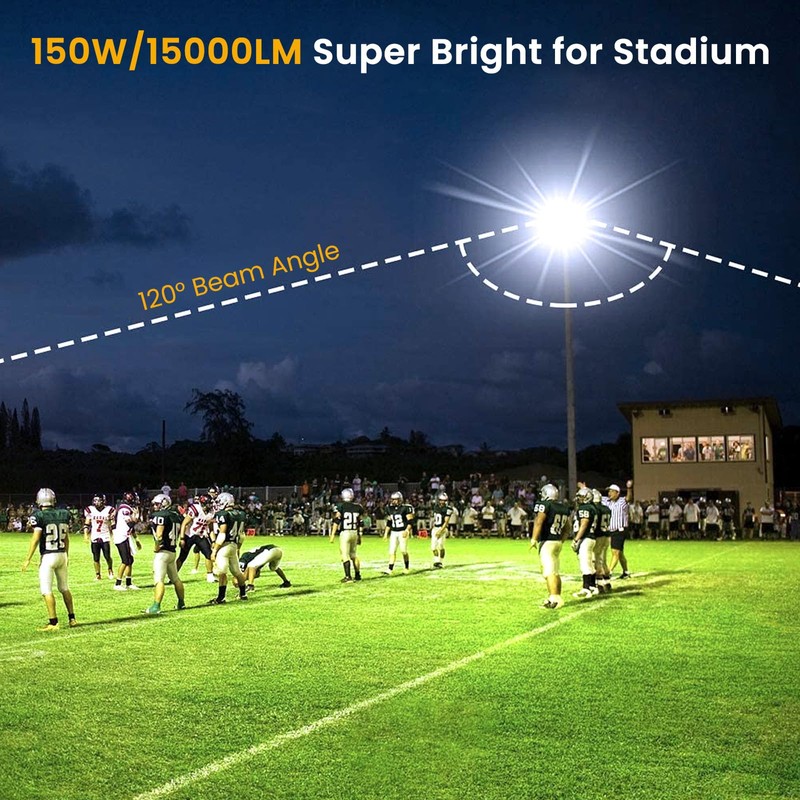 Onforu 150W LED Flood Light Outdoor,15000LM Security Lights, IP66 Waterproof