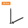 sourcing map M3.8x50mm Drywall Screws, 50pcs Coarse Thread Wood Screws,