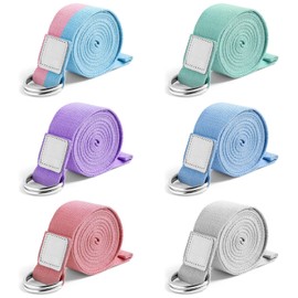 METEOR Essential Yoga Strap, Yoga Belt, Stretch Band, Extra Thick D-Buckles, Yoga Straps for yoga, pilates, rehab, therapy, stretching, posture correction