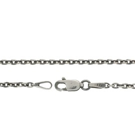 Shinjuku Gin no Kura sv925 Ibushi Azuki Chain, Length 15.7 - 31.5 inches (40 - 80 cm), Width 1.1 - 0.14 inches (2.8 - 3.5 mm), Silver 925 Necklace Chain, Men's, Sterling Silver, No Gemstone