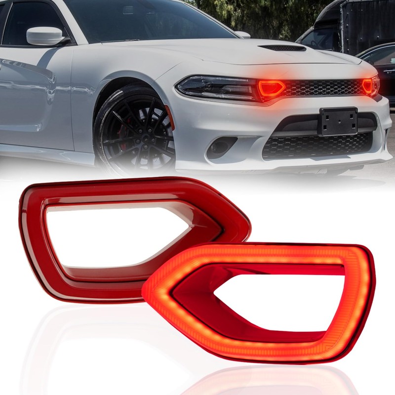 Vektoris Front Bumper LED Grille Lights for 2015-2022 Dodge Charger