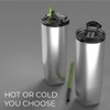 asobu Recycled Aqualina Stainless Steel Insulated Water Bottle with Interchangeable
