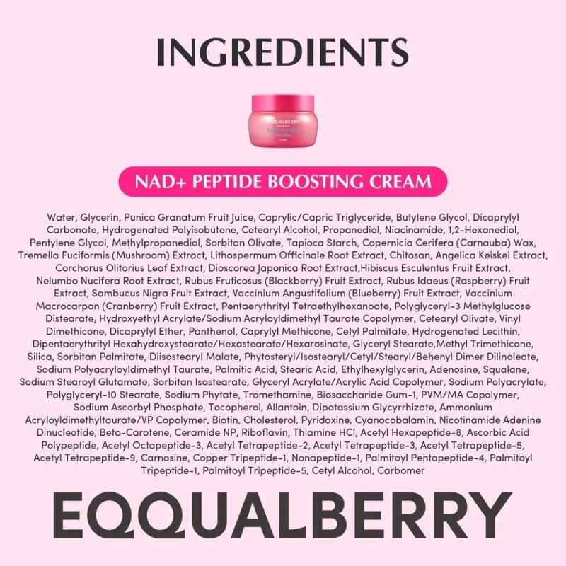 Eqqualberry Crema Estimulante De Péptidos Nad+ Todo Tipo De Piel