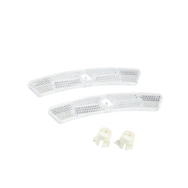 INFINAUTO Bike Reflectors 5"x0.79"x0.47" Bike Warning Reflector White 1 Pair Stylish Design