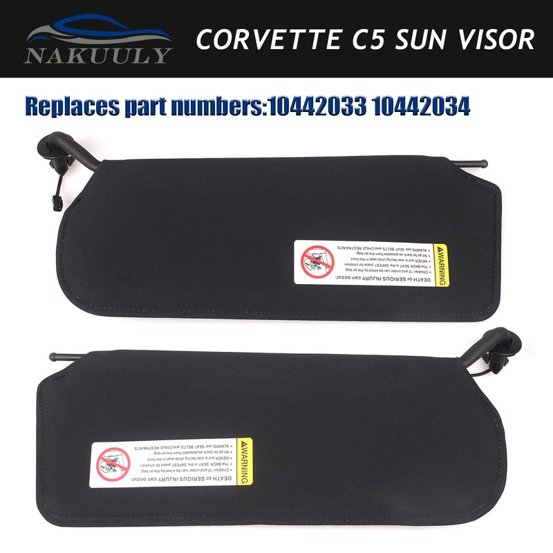 Nakuuly Sun Visor Pair with Updated LED Lighted Vanity Mirror