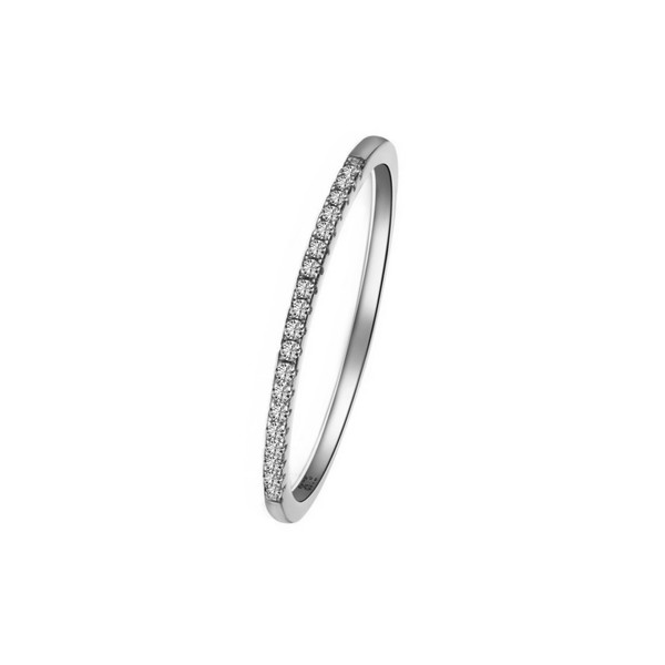 SUGARKITTEN LONDON Sterling Silver Half Eternity 1mm Pave CZ Stacking
