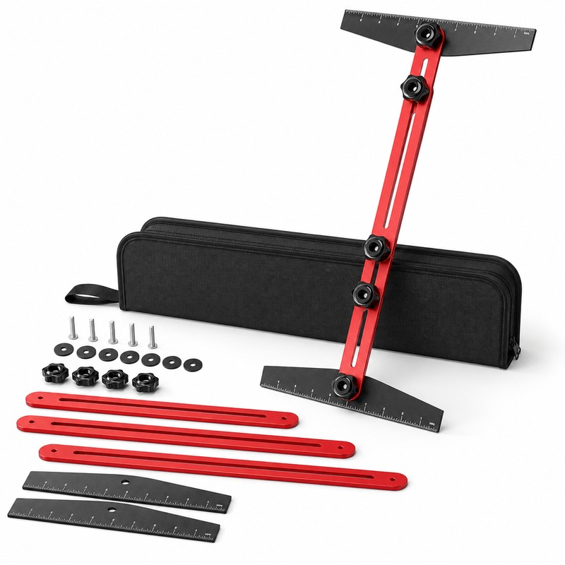 Adjustable Stair Tread Template Tool for Precise Cuts – 10.2–60