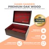 Blake & Lake Large Oak Wood Keepsake Box - Wooden