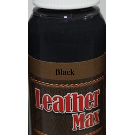 Leather Max Large 8 Ounce Jar Leather and Vinyl Repair Kit - Refinish Your Furniture, Jacket, Sofa or Car Seat, Super Easy Instructions, Restore Any Material, Bonded, Pleather, Genuine (Black)