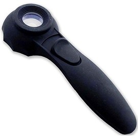 Lumagny 6.25" Black Jeweler's LED Magnifier | 30X Power | 20MM Lens | Lightweight | Ultra-Bright LED | Slip-Resistant | Ideal for Precise Inspections | Portable Detail Exploration Tool