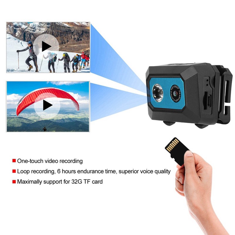 HD Action Camera Head Mounted Camera Head Camera for Video