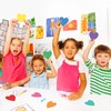 Paper Heart Cutouts 108pcs | Cut Out Shapes for Bulletin