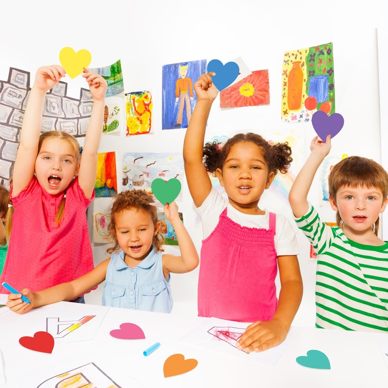 Paper Heart Cutouts 108pcs | Cut Out Shapes for Bulletin