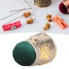 Sewing Pin Cushion Round Zinc Alloy Base Retro Style Pleuche