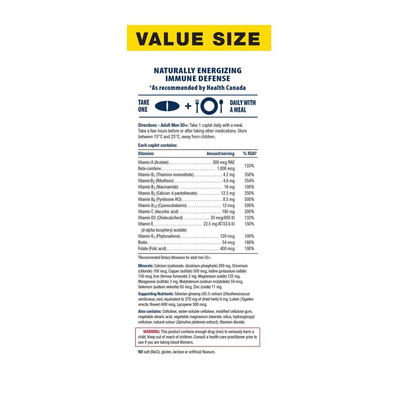 Jamieson 100 percent Complete Multivitamin for Men 50 plus -