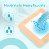 Conkote Silicone Adhesive Foam Dressings 4'' X 4'', Waterproof Bandages