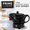 Prime Cuisine 17oz Electric Gravy Boat Warmer, Ceramic Gravy Boat