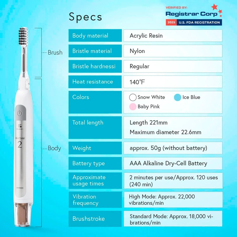 Soladey SoladeyRhythm2, Ionic Power Electric Toothbrush, Solar Panels and TiO2