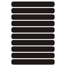 WOLMIK 10pcs Black Reflective Stickers, 8 x 1 cm Reflective Motorcycle Helmet Stickers, Night High Visibility Safety, Reflective Stickers Strips Tape