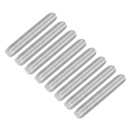 QUARKZMAN Pack of 8 Fully Threaded Spindles, M10 x 60 mm, 304 Stainless Steel, Right-Hand Thread, Threaded Rods, M10-1.5 Thread Pitch for Furniture and Machine Assembly
