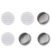 Round Aluminum Louver with Insect Screen, 2 Inches, White, 6-Pack