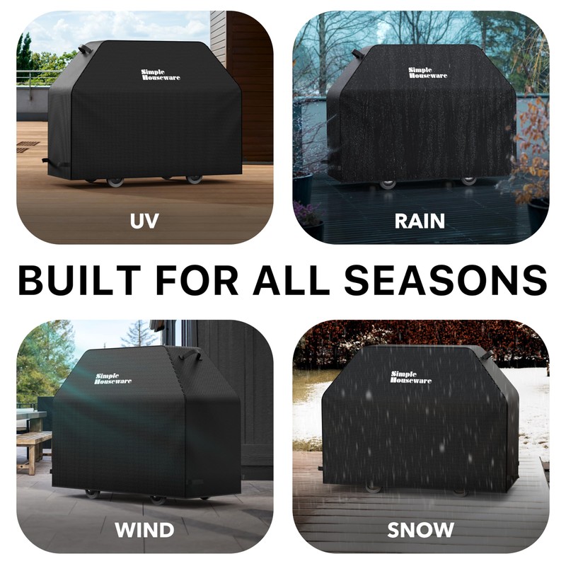 Simple Houseware 60 in. Heavy-Duty BBQ Gas Grill Cover, 600D