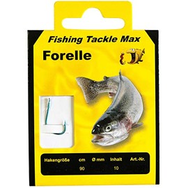 FTM Hook Tied Trout 90 cm - 10 Trout Hooks, Hook Size/Line Diameter: Size 10 / 0.18 mm