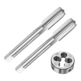 sourcing map 3pcs Tap and Die Set, Metric M11 x 1.5 Thread Taps & Round Die, Tapping Threading Tool Tap & Die Kit for Nut Screw Bolt Thread Repair