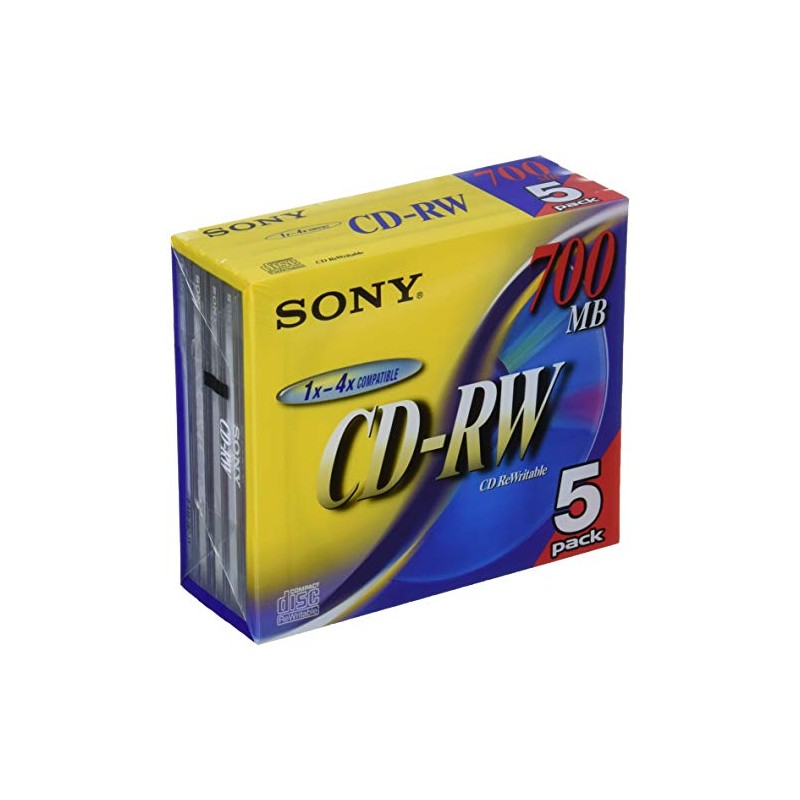 Sony CD-RW media MB 5P 10 mm Case 5cdrw700d