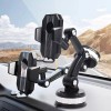 Base Soporte Grande Porta Celular 360 Ventosa Coche Auto Negro