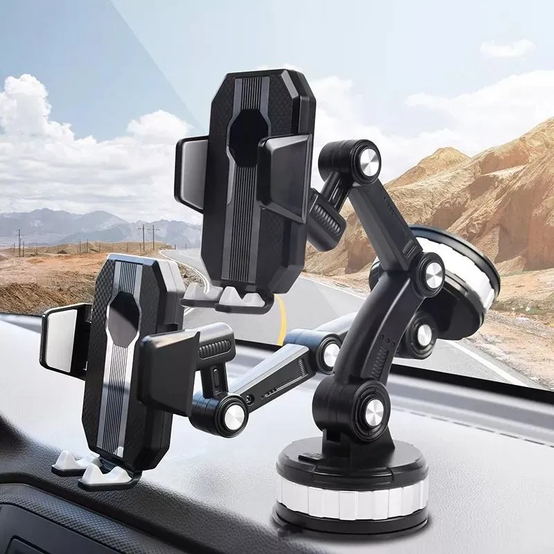 Base Soporte Grande Porta Celular 360 Ventosa Coche Auto Negro