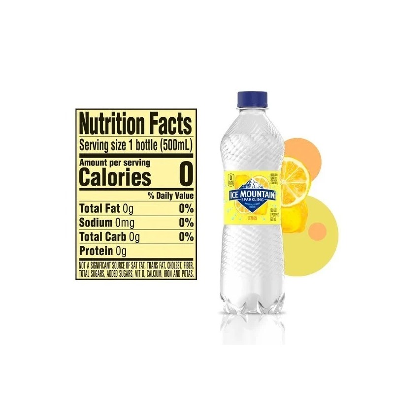 ICE MOUNTAIN Lemon Sparkling Water 16.9oz (16 Pack) FREE ONEDAY
